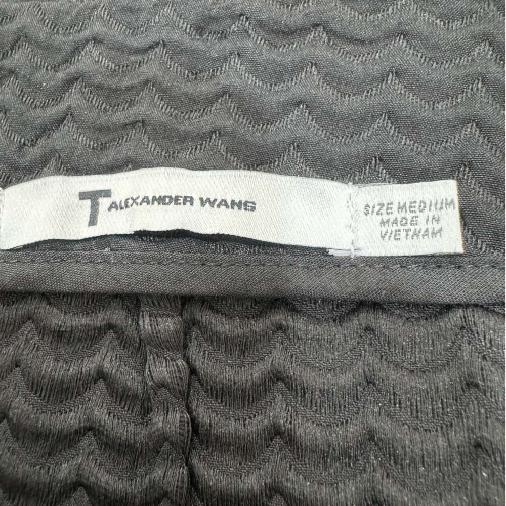 T by Alexander Wang Black Mini Skirt Zipper Women's Medium Petite Fits XS - Picture 7 of 10
